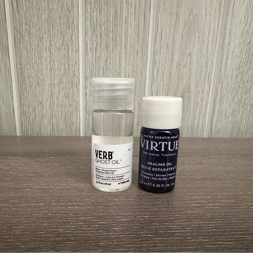 Verb Ghost Oil 0.54 oz Virtue Healing Oil 0.3 oz Travel Set